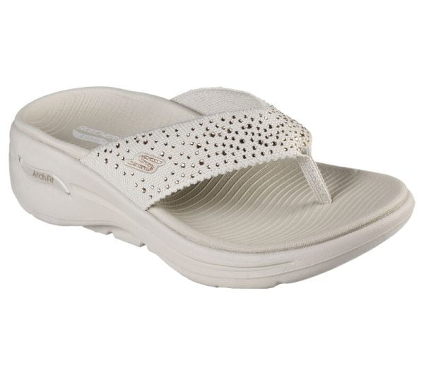 مدل دمپایی :Skechers GO WALK Arch Fit - Dazzle دمپایی زنانه اسکچرز مدل SKECHERS 140228-NAT